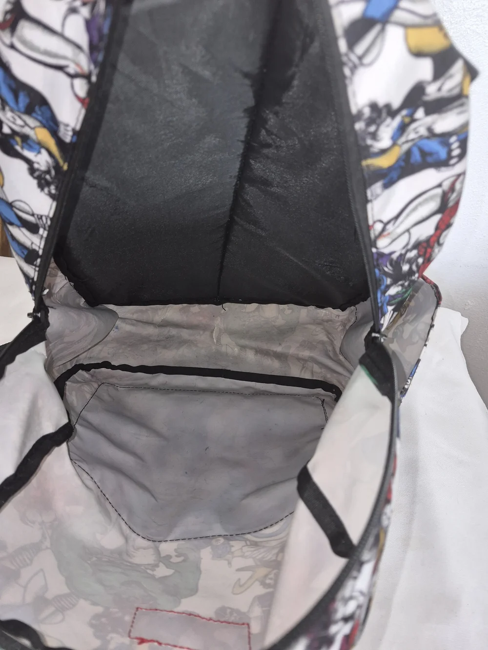 Marvel Avengers Multicolor Comic Character Backpack - White Base